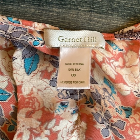 Garnet Hill Silk Floral Kimono Cover - Picture 5 of 11